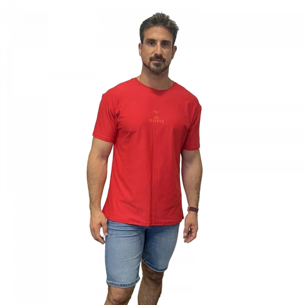 Manga corta logo treeker roja